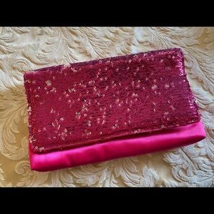 Pink sequin clutch purse 👛
